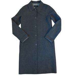 90’s Club Monaco Charcoal Grey Shell Button-Up Coat